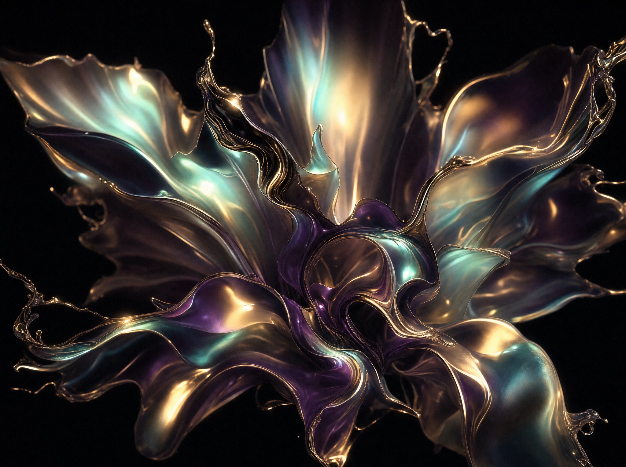 Aurora Atelier, iridescent generative identity sculpture